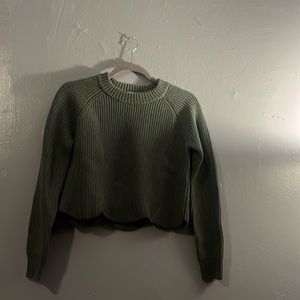 Sweater girls green soft warm Small used